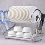 Escurridor de platos 2 niveles cromado