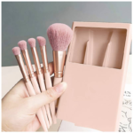 Brochas de maquillaje en estuche con espejo