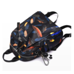 Mochila Mujer Plumas Con Llavero - Imagen 3